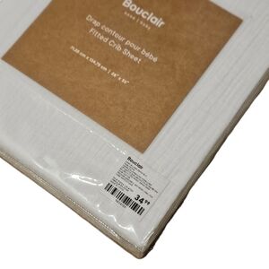 Bouclair White Crib Sheet